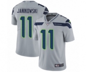 Men's Nike Seattle Seahawks #11 Sebastian Janikowski Grey Alternate Vapor Untouchable Limited Player NFL Jersey
