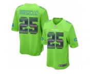 Men's Nike Seattle Seahawks #25 Richard Sherman Limited Green Strobe NFL Jersey