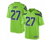Men's Nike Seattle Seahawks #27 Eddie Lacy Limited Green Rush NFL Jersey