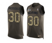 Men's Nike Seattle Seahawks #30 Bradley McDougald Limited Green Salute to Service Tank Top NFL Jersey