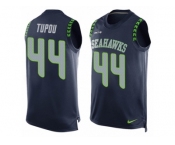 Men's Nike Seattle Seahawks #44 Tani Tupou Limited Steel Blue Player Name & Number Tank Top NFL Jersey
