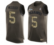 Men's Nike Seattle Seahawks #5 Alex McGough Limited Green Salute to Service Tank Top NFL Jersey