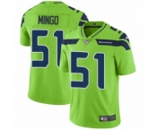 Men's Nike Seattle Seahawks #51 Barkevious Mingo Limited Green Rush Vapor Untouchable NFL Jersey