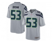 Men's Nike Seattle Seahawks #53 Arthur Brown Limited Grey Alternate NFL Jersey