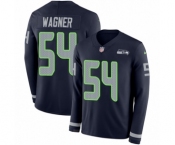 Men's Nike Seattle Seahawks #54 Bobby Wagner Limited Navy Blue Therma Long Sleeve NFL Jersey