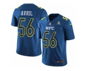 Men's Nike Seattle Seahawks #56 Cliff Avril Limited Blue 2017 Pro Bowl NFL Jersey