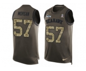 Men's Nike Seattle Seahawks #57 Mike Morgan Limited Green Salute to Service Tank Top NFL Jersey