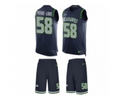 Men's Nike Seattle Seahawks #58 Kevin Pierre-Louis Limited Steel Blue Tank Top Suit NFL Jersey