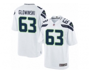 Men's Nike Seattle Seahawks #63 Mark Glowinski Limited White NFL Jersey