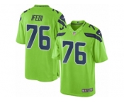 Men's Nike Seattle Seahawks #76 Germain Ifedi Limited Green Rush NFL Jersey