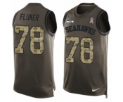 Men's Nike Seattle Seahawks #78 D.J. Fluker Limited Green Salute to Service Tank Top NFL Jersey Men's Nike Seattle Seahawks #78 D.J. Fluker Limited Green Salute to Service Tank Top NFL Jersey