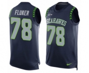 Men's Nike Seattle Seahawks #78 D.J. Fluker Limited Steel Blue Player Name & Number Tank Top NFL Jersey Men's Nike Seattle Seahawks #78 D.J. Fluker Limited Steel Blue Player Name & Number Tank Top NFL Jersey