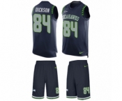 Men's Nike Seattle Seahawks #84 Ed Dickson Limited Steel Blue Tank Top Suit NFL Jersey Men's Nike Seattle Seahawks #84 Ed Dickson Limited Steel Blue Tank Top Suit NFL Jersey