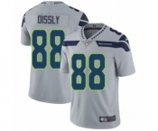 Men's Nike Seattle Seahawks #88 Will Dissly Grey Alternate Vapor Untouchable Limited Player NFL Jersey