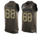 Men's Nike Seattle Seahawks #88 Will Dissly Limited Green Salute to Service Tank Top NFL Jersey Men's Nike Seattle Seahawks #88 Will Dissly Limited Green Salute to Service Tank Top NFL Jersey