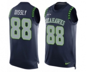 Men's Nike Seattle Seahawks #88 Will Dissly Limited Steel Blue Player Name & Number Tank Top NFL Jersey Men's Nike Seattle Seahawks #88 Will Dissly Limited Steel Blue Player Name & Number Tank Top NFL Jersey