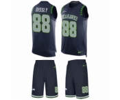 Men's Nike Seattle Seahawks #88 Will Dissly Limited Steel Blue Tank Top Suit NFL Jersey Men's Nike Seattle Seahawks #88 Will Dissly Limited Steel Blue Tank Top Suit NFL Jersey