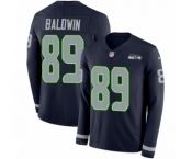 Men's Nike Seattle Seahawks #89 Doug Baldwin Limited Navy Blue Therma Long Sleeve NFL Jersey
