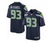 Men's Nike Seattle Seahawks #93 Tony McDaniel Limited Steel Blue Team Color NFL Jersey