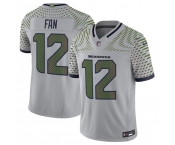 Men's Seattle Seahawks #12 Fan Gray 2025 F.U.S.E. “Rivalries” Vapor Untouchable Limited Football Stitched Jersey