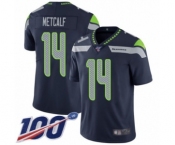 Men's Seattle Seahawks #14 D.K. Metcalf Navy Blue Team Color Vapor Untouchable Limited Player 100th Season Football Jersey