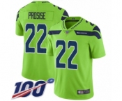 Men's Seattle Seahawks #22 C. J. Prosise Limited Green Rush Vapor Untouchable 100th Season Football Jersey Men's Seattle Seahawks #22 C. J. Prosise Limited Green Rush Vapor Untouchable 100th Season Football Jersey