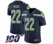 Men's Seattle Seahawks #22 C. J. Prosise Navy Blue Team Color Vapor Untouchable Limited Player 100th Season Football Jersey Men's Seattle Seahawks #22 C. J. Prosise Navy Blue Team Color Vapor Untouchable Limited Player 100th Season Football Jersey