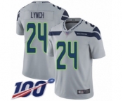 Men's Seattle Seahawks #24 Marshawn Lynch Grey Alternate Vapor Untouchable Limited Player 100th Season Football Jersey Men's Seattle Seahawks #24 Marshawn Lynch Grey Alternate Vapor Untouchable Limited Player 100th Season Football Jersey