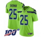 Men's Seattle Seahawks #25 Richard Sherman Limited Green Rush Vapor Untouchable 100th Season Football Jersey Men's Seattle Seahawks #25 Richard Sherman Limited Green Rush Vapor Untouchable 100th Season Football Jersey