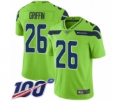 Men's Seattle Seahawks #26 Shaquill Griffin Limited Green Rush Vapor Untouchable 100th Season Football Jersey Men's Seattle Seahawks #26 Shaquill Griffin Limited Green Rush Vapor Untouchable 100th Season Football Jersey