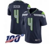 Men's Seattle Seahawks #4 Michael Dickson Navy Blue Team Color Vapor Untouchable Limited Player 100th Season Football Jersey Men's Seattle Seahawks #4 Michael Dickson Navy Blue Team Color Vapor Untouchable Limited Player 100th Season Football Jersey