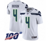 Men's Seattle Seahawks #4 Michael Dickson White Vapor Untouchable Limited Player 100th Season Football Jersey Men's Seattle Seahawks #4 Michael Dickson White Vapor Untouchable Limited Player 100th Season Football Jersey