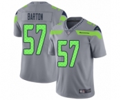 Men's Seattle Seahawks #57 Cody Barton Limited Silver Inverted Legend Football Jersey