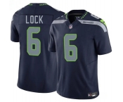 Men's Seattle Seahawks #6 Drew Lock Navy 2025 F.U.S.E. Vapor Limited Football Stitched Jersey