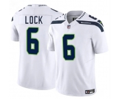 Men's Seattle Seahawks #6 Drew Lock White 2025 F.U.S.E. Vapor Limited Football Stitched Jersey