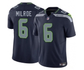 Men's Seattle Seahawks #6 Jalen Milroe Navy 2025 F.U.S.E. Vapor Limited Football Stitched Jersey