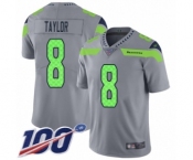Men's Seattle Seahawks #8 Jamar Taylor Limited Silver Inverted Legend 100th Season Football Jersey Men's Seattle Seahawks #8 Jamar Taylor Limited Silver Inverted Legend 100th Season Football Jersey