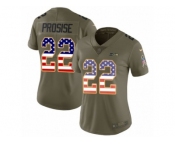 Women Nike Seattle Seahawks #22 C. J. Prosise Limited Olive USA Flag 2017 Salute to Service NFL Jersey