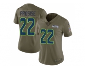 Women Nike Seattle Seahawks #22 C. J. Prosise Olive Stitched NFL Limited 2017 Salute to Service Jersey