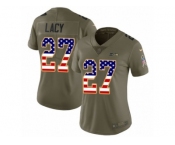 Women Nike Seattle Seahawks #27 Eddie Lacy Limited Olive USA Flag 2017 Salute to Service NFL Jersey
