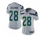 Women Nike Seattle Seahawks #28 Justin Coleman Grey Alternate Vapor Untouchable Limited Player NFL Jersey