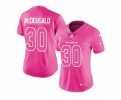 Women Nike Seattle Seahawks #30 Bradley McDougald Limited Pink Rush Fashion NFL Jersey