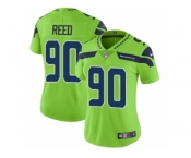 Women Nike Seattle Seahawks #90 Jarran Reed Vapor Untouchable Limited Green NFL Jersey