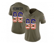 Women Nike Seattle Seahawks #96 Cortez Kennedy Limited Olive USA Flag 2017 Salute to Service NFL Jersey