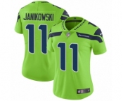Women's Nike Seattle Seahawks #11 Sebastian Janikowski Limited Green Rush Vapor Untouchable NFL Jersey