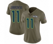 Women's Nike Seattle Seahawks #11 Sebastian Janikowski Limited Olive 2017 Salute to Service NFL Jersey
