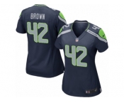 Women's Nike Seattle Seahawks #42 Arthur Brown Game Steel Blue Team Color NFL Jersey