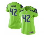 Women's Nike Seattle Seahawks #42 Arthur Brown Limited Green Rush NFL Jersey