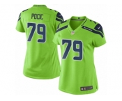 Women's Nike Seattle Seahawks #79 Ethan Pocic Limited Green Rush NFL Jersey