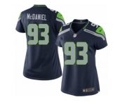 Women's Nike Seattle Seahawks #93 Tony McDaniel Limited Steel Blue Team Color NFL Jersey